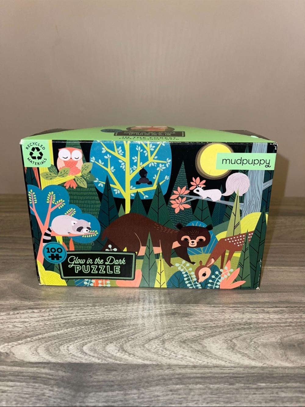 Mudpuppy Glow-in-the-Dark Forest Animals Puzzle